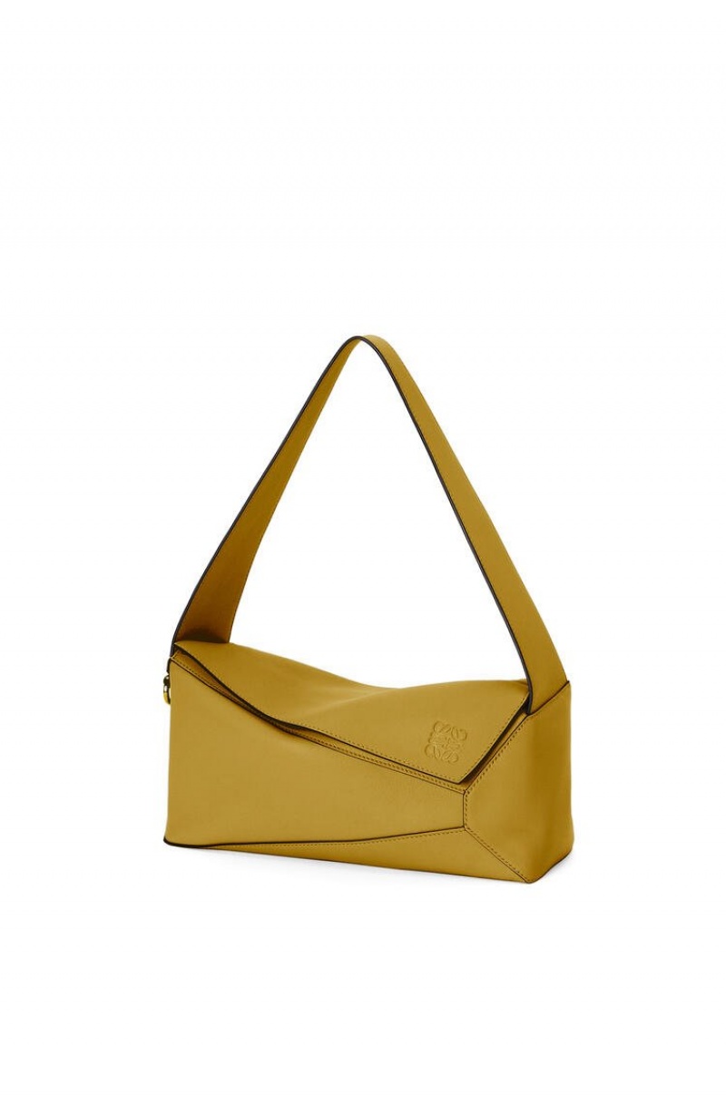 Bolsa De Hombro Loewe Puzzle Hobo bag in nappa calfskin Mujer Ochre | 896QIGVFK