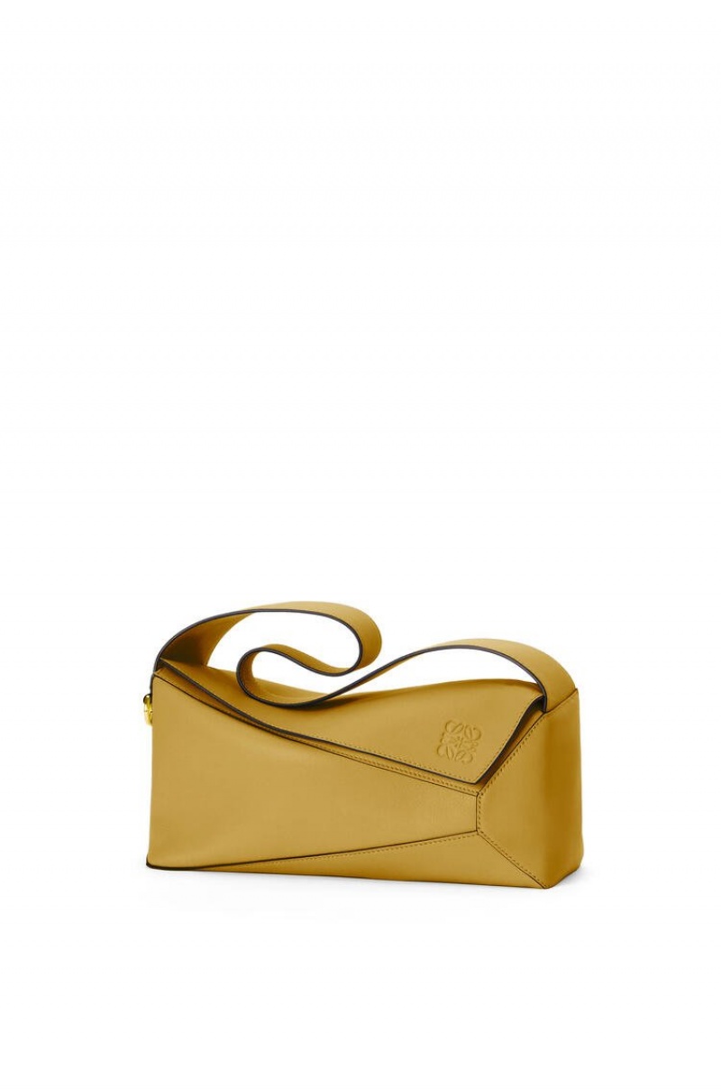 Bolsa De Hombro Loewe Puzzle Hobo bag in nappa calfskin Mujer Ochre | 896QIGVFK