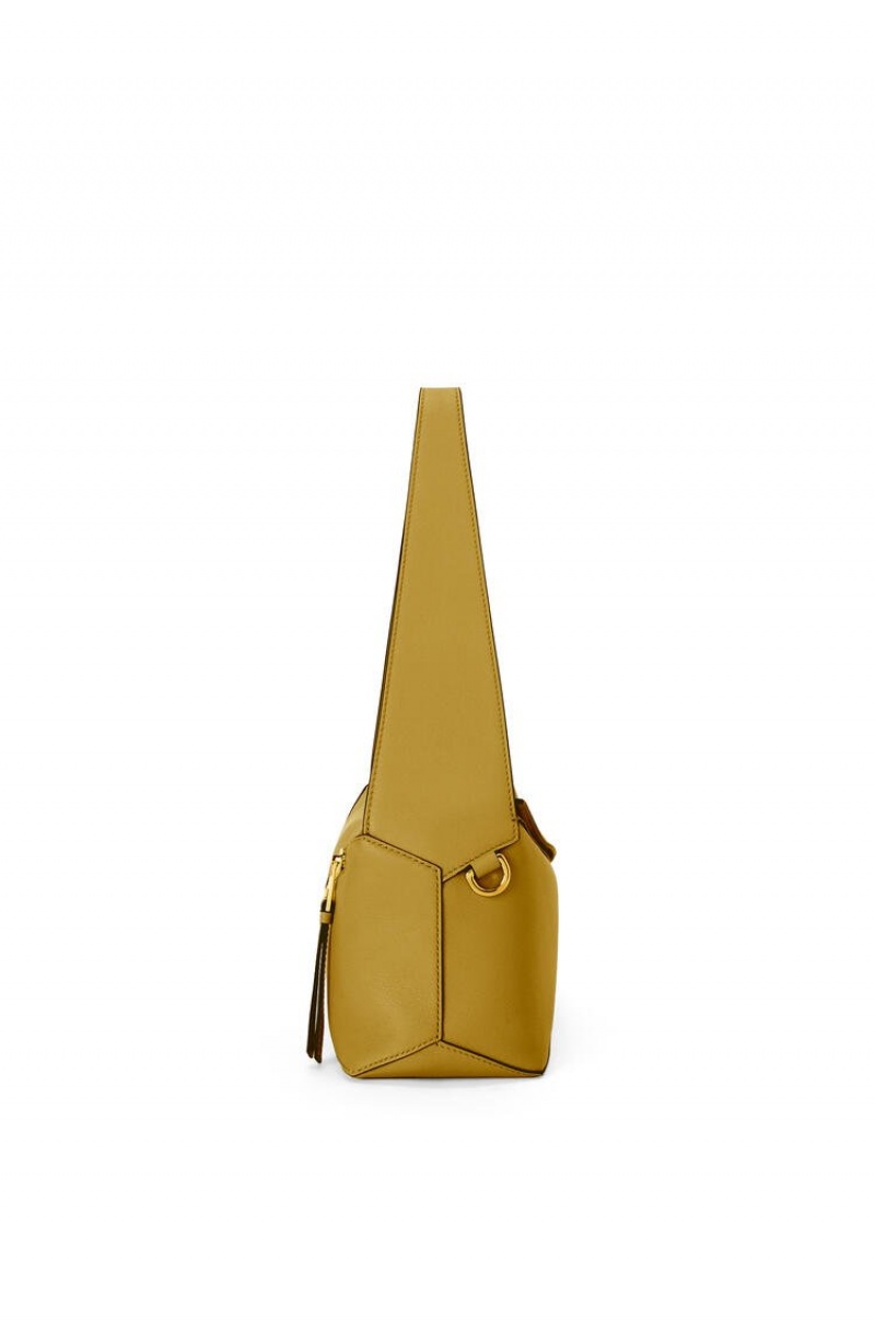 Bolsa De Hombro Loewe Puzzle Hobo bag in nappa calfskin Mujer Ochre | 896QIGVFK