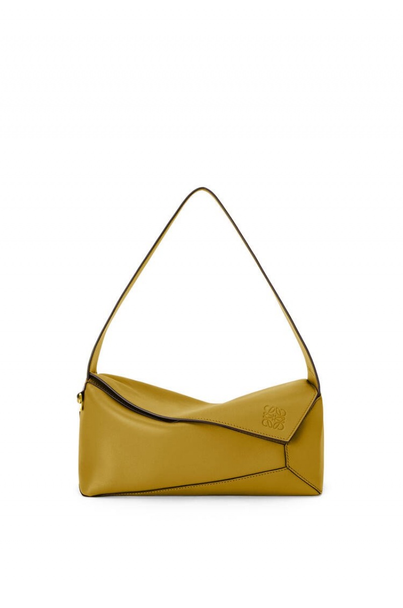 Bolsa De Hombro Loewe Puzzle Hobo bag in nappa calfskin Mujer Ochre | 896QIGVFK