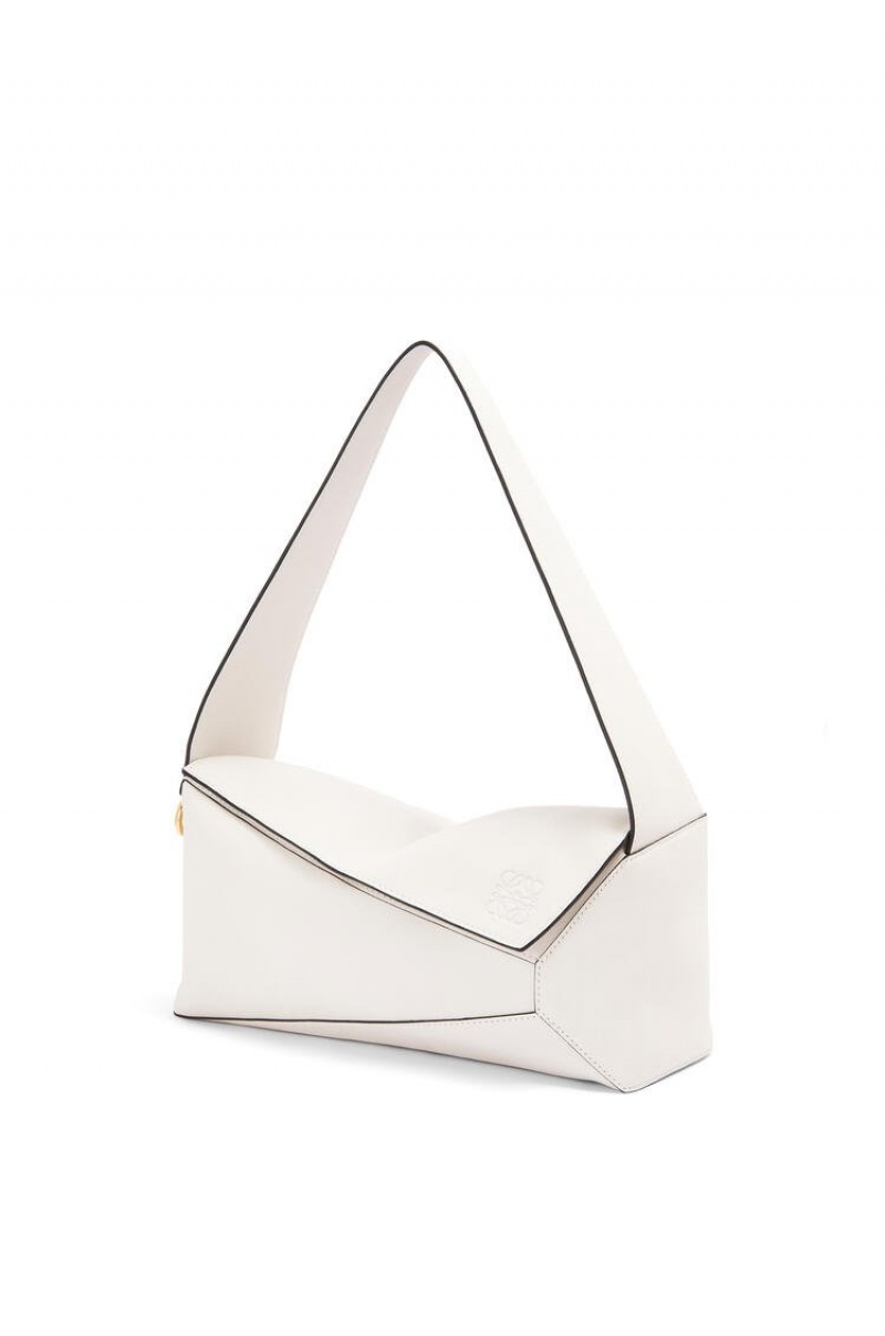 Bolsa De Hombro Loewe Puzzle Hobo bag in nappa calfskin Mujer Blancas | 086RNASFE