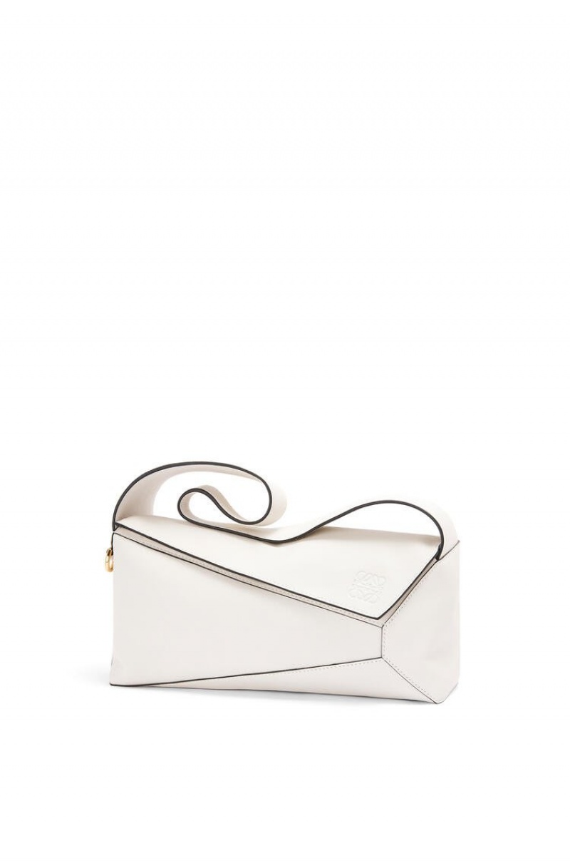 Bolsa De Hombro Loewe Puzzle Hobo bag in nappa calfskin Mujer Blancas | 086RNASFE