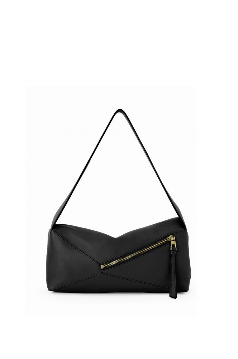 Bolsa De Hombro Loewe Puzzle Hobo bag in nappa calfskin Mujer Negras | 930OJIQZA