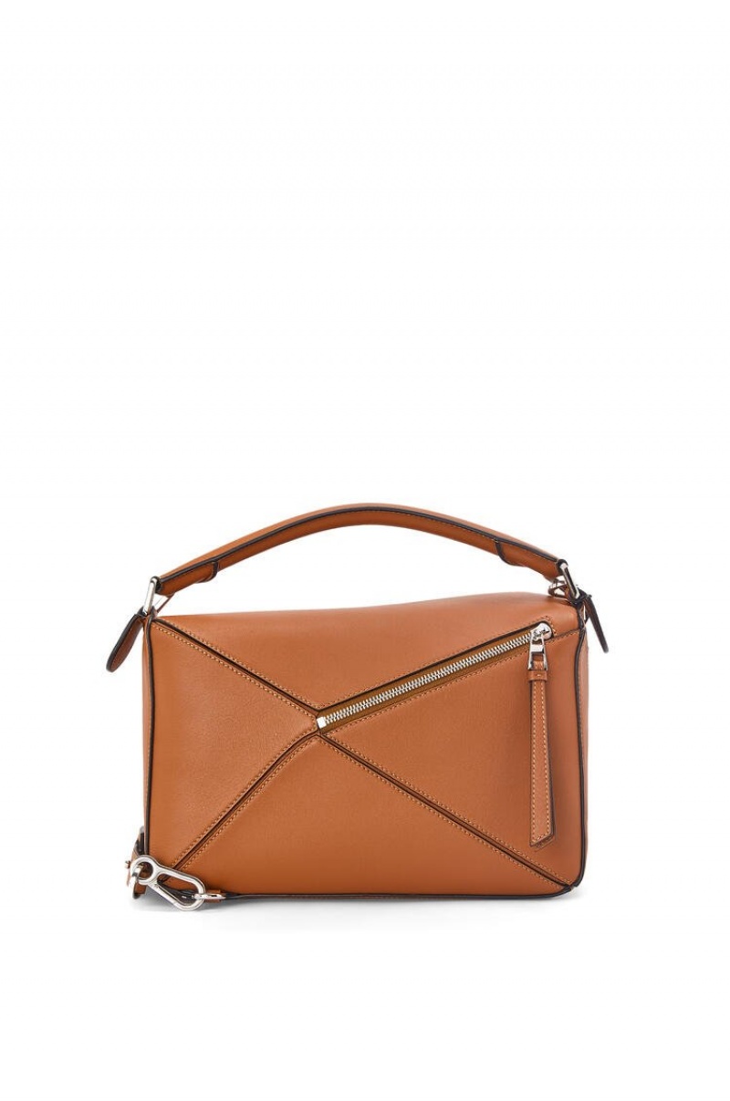 Bolsa De Hombro Loewe Puzzle bag in classic calfskin Mujer Tan | 945HRGBJO