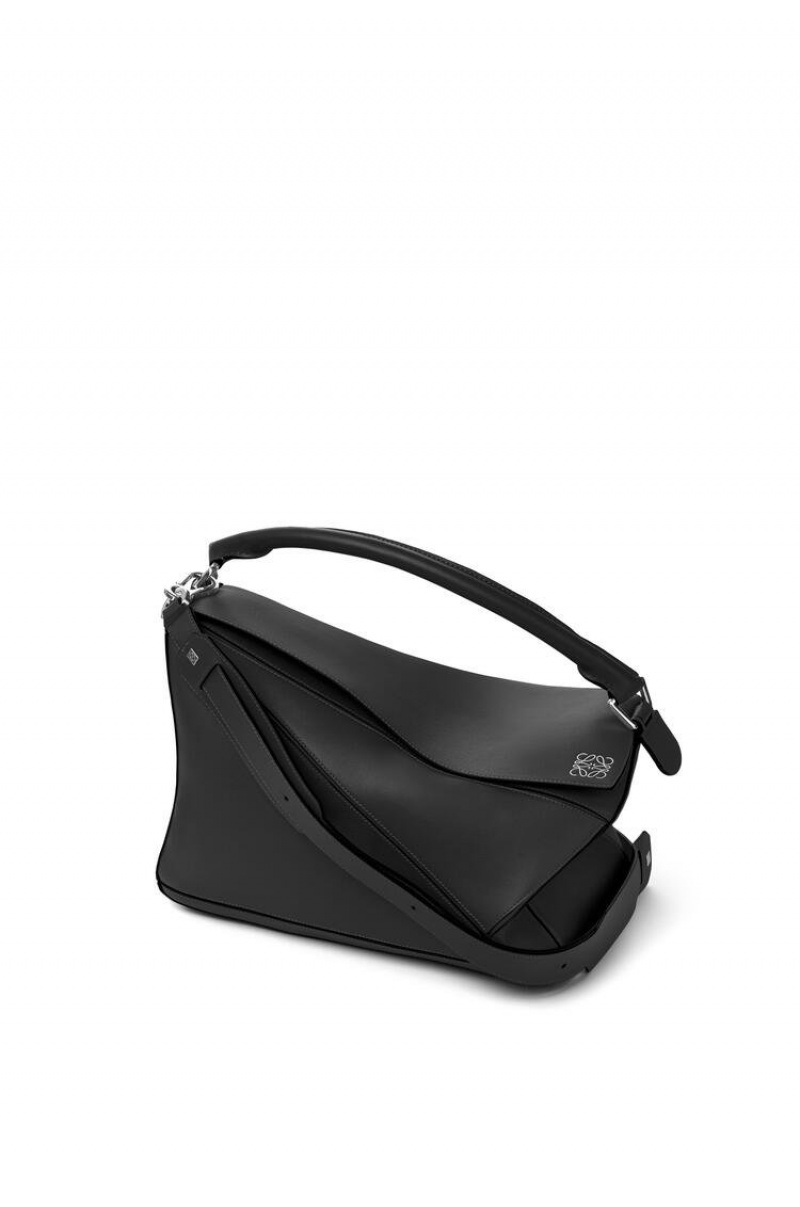 Bolsa De Hombro Loewe Puzzle bag in classic calfskin Mujer Negras | 329RAHUNC