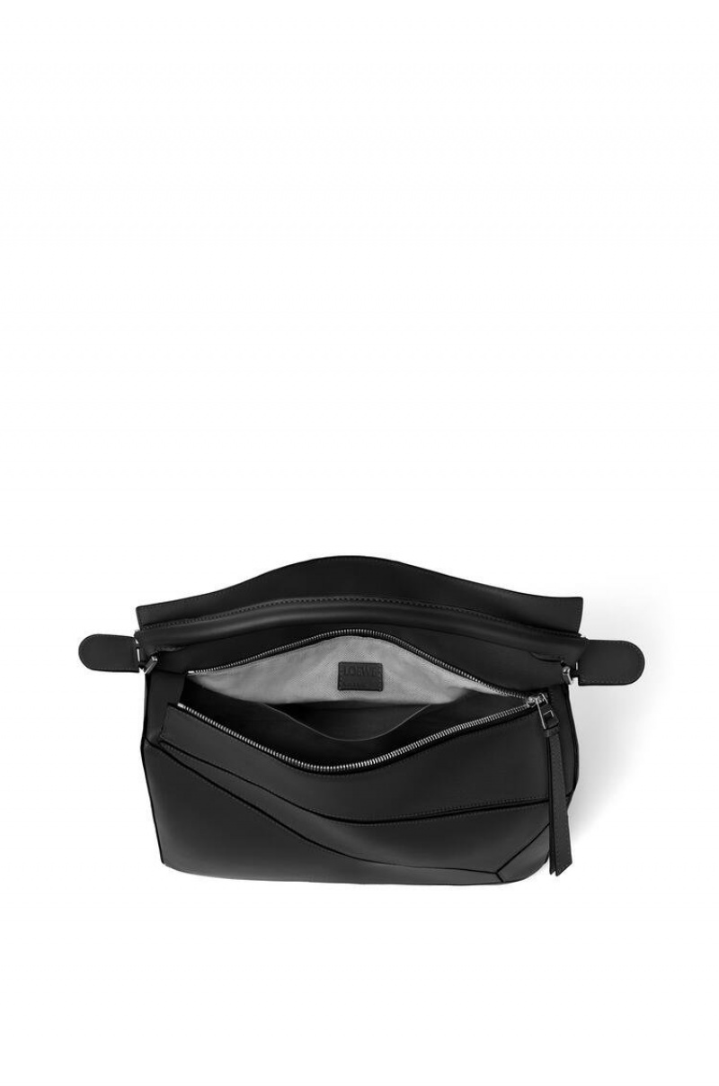 Bolsa De Hombro Loewe Puzzle bag in classic calfskin Mujer Negras | 329RAHUNC