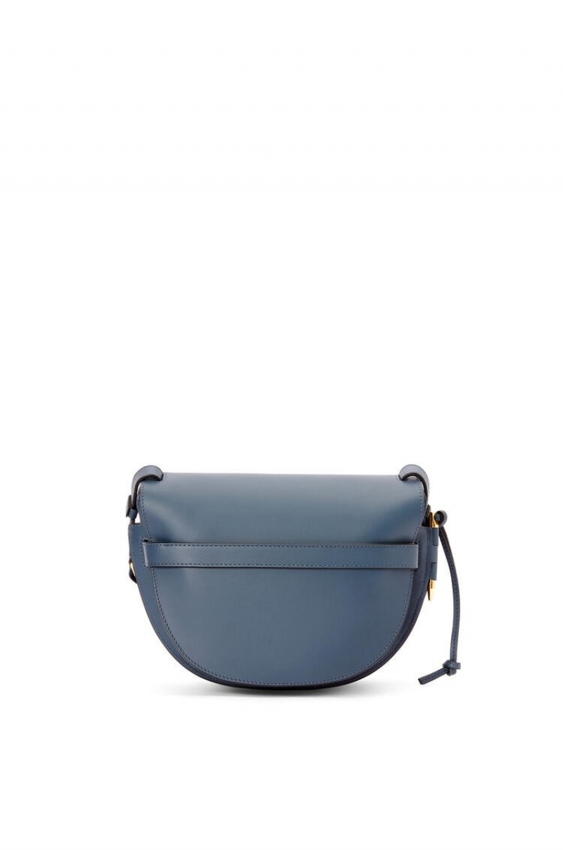 Bolsa De Hombro Loewe Small Gate bag in soft calfskin and jacquard Mujer Azules | 516RPAFYW