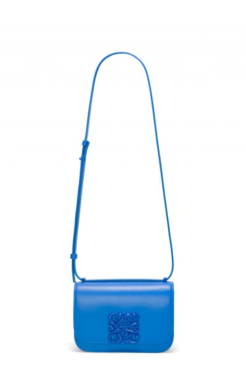 Bolsa De Hombro Loewe Small Goya bag in silk calfskin Mujer Azules | 679XPSFRI