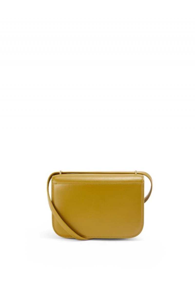 Bolsa De Hombro Loewe Small Goya bag in silk calfskin Mujer Ochre | 265FJWBPE