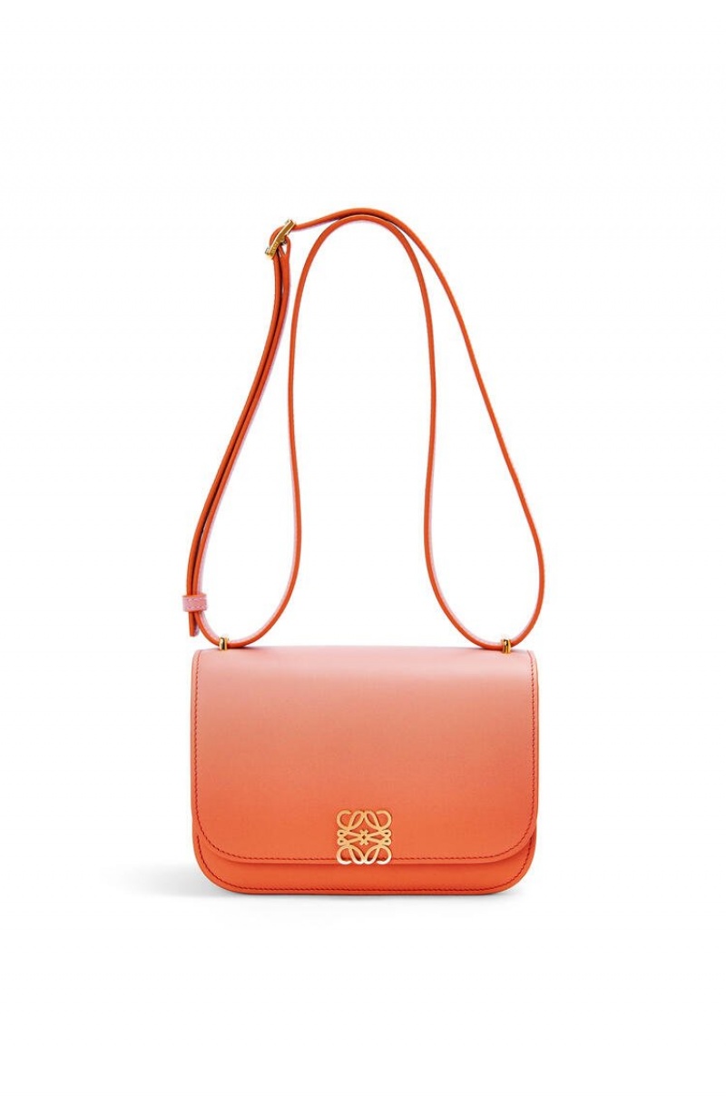 Bolsa De Hombro Loewe Small Goya bag in degrade silk calfskin Mujer Coral Oscuro | 201HGEXDY