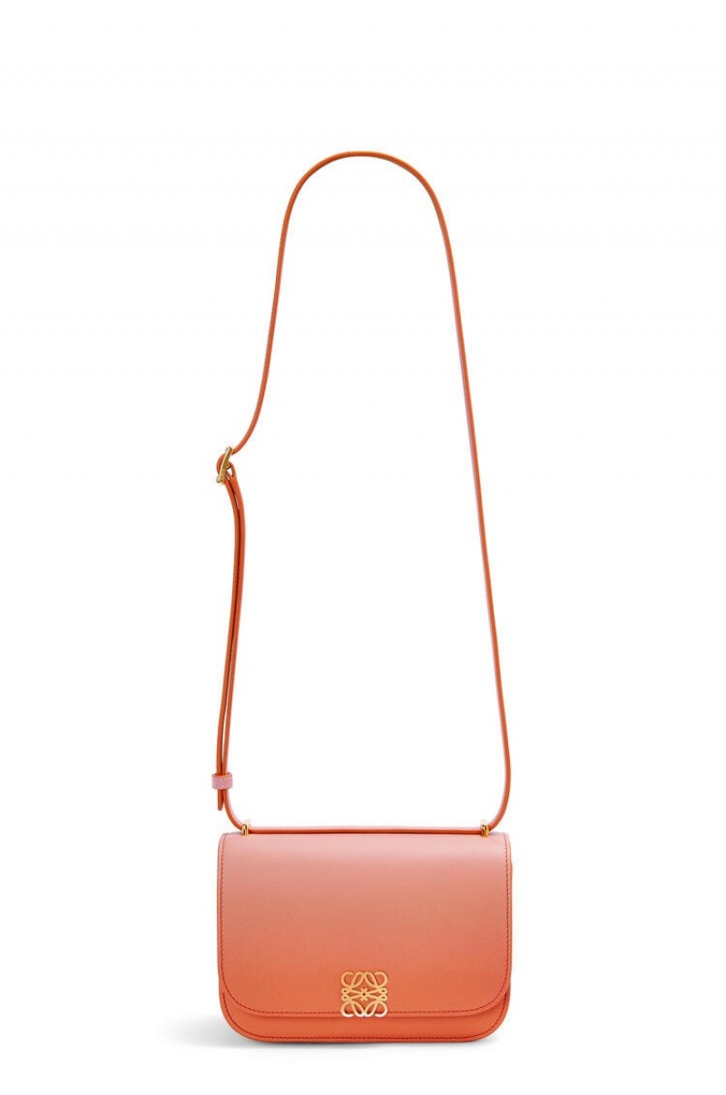 Bolsa De Hombro Loewe Small Goya bag in degrade silk calfskin Mujer Coral Oscuro | 201HGEXDY