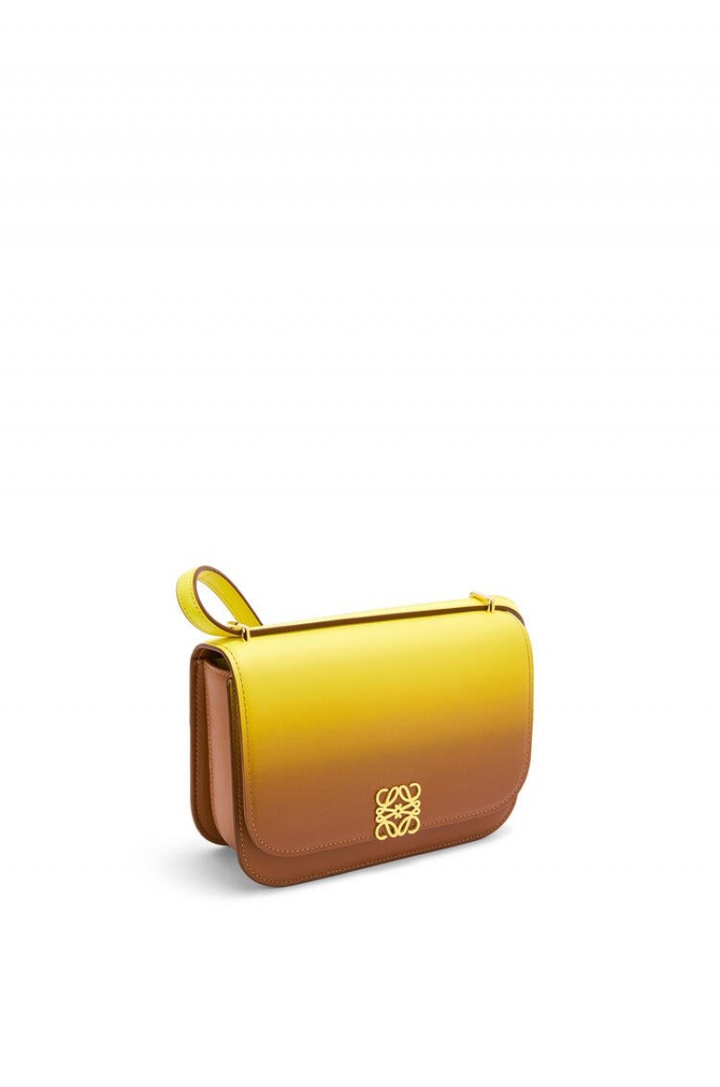 Bolsa De Hombro Loewe Small Goya bag in degrade silk calfskin Mujer Limón | 759DSFJAC