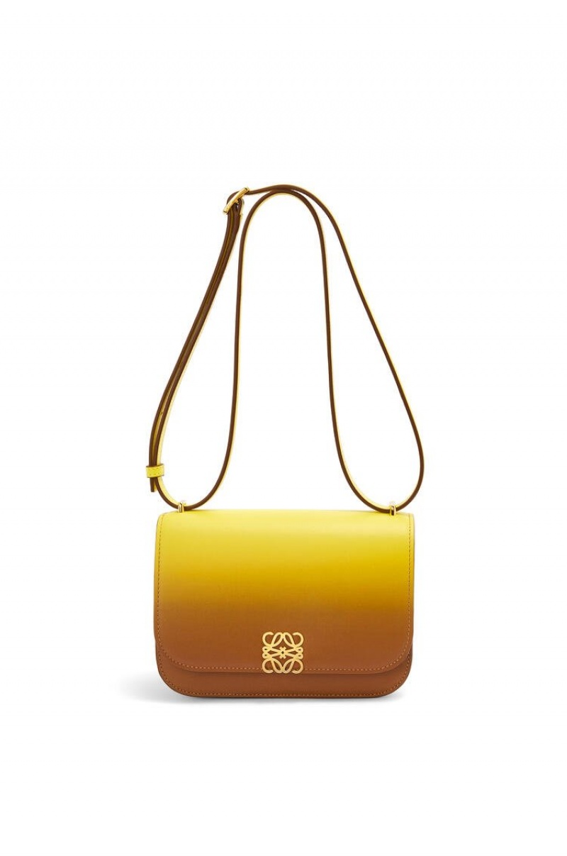 Bolsa De Hombro Loewe Small Goya bag in degrade silk calfskin Mujer Limón | 759DSFJAC