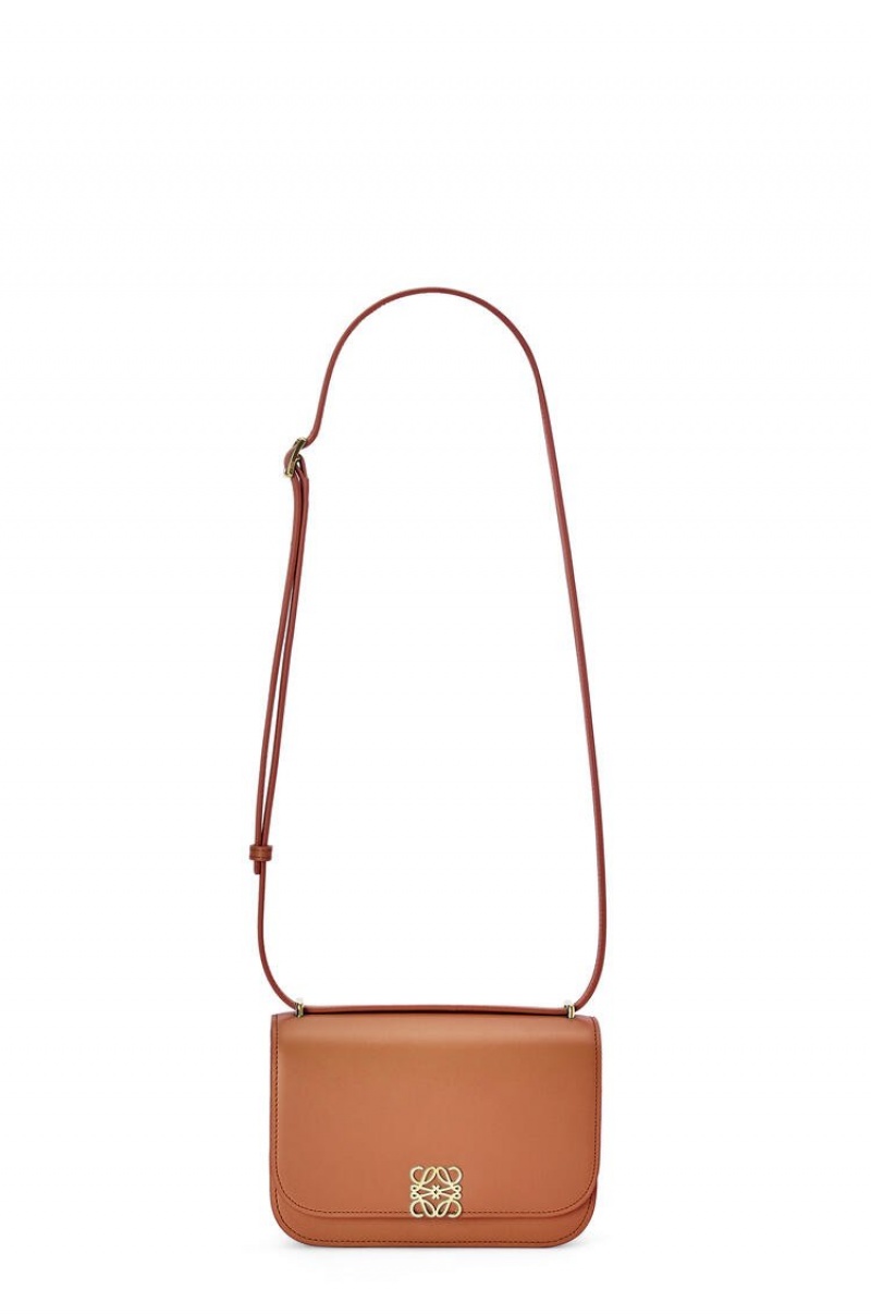 Bolsa De Hombro Loewe Small Goya bag in silk calfskin Mujer Tan | 591FTUGXO