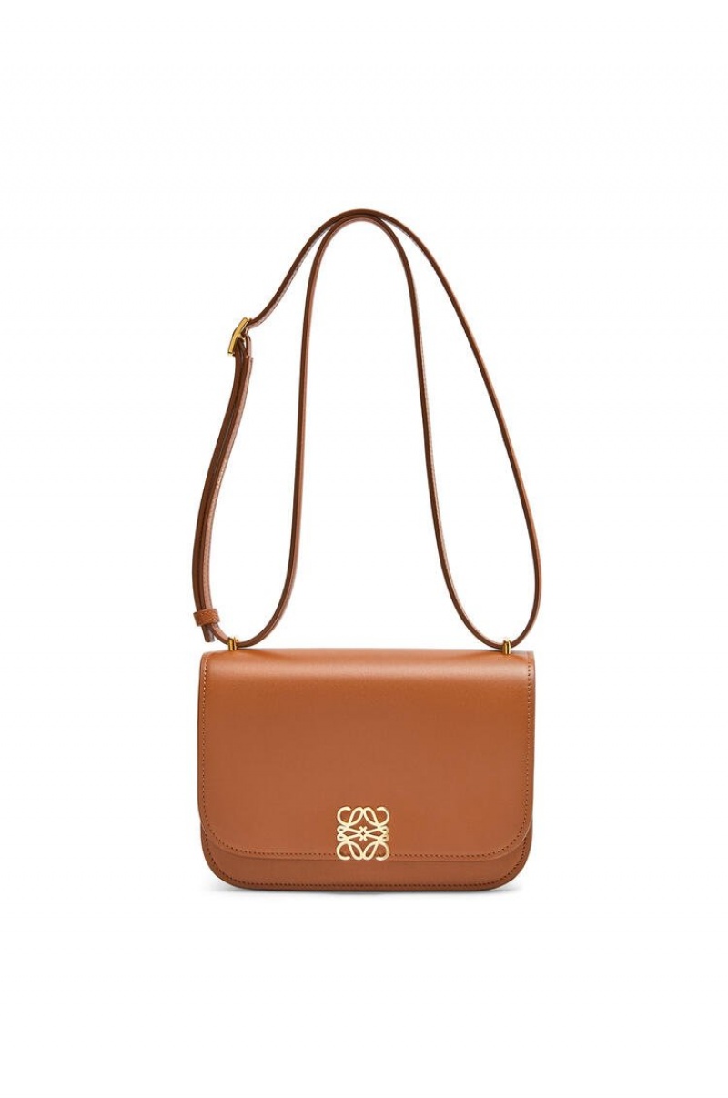 Bolsa De Hombro Loewe Small Goya bag in silk calfskin Mujer Tan | 591FTUGXO