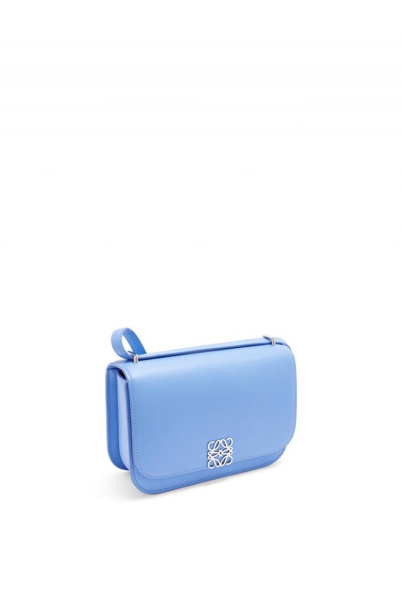 Bolsa De Hombro Loewe Small Goya bag in silk calfskin Mujer Azules | 609HAQRZC