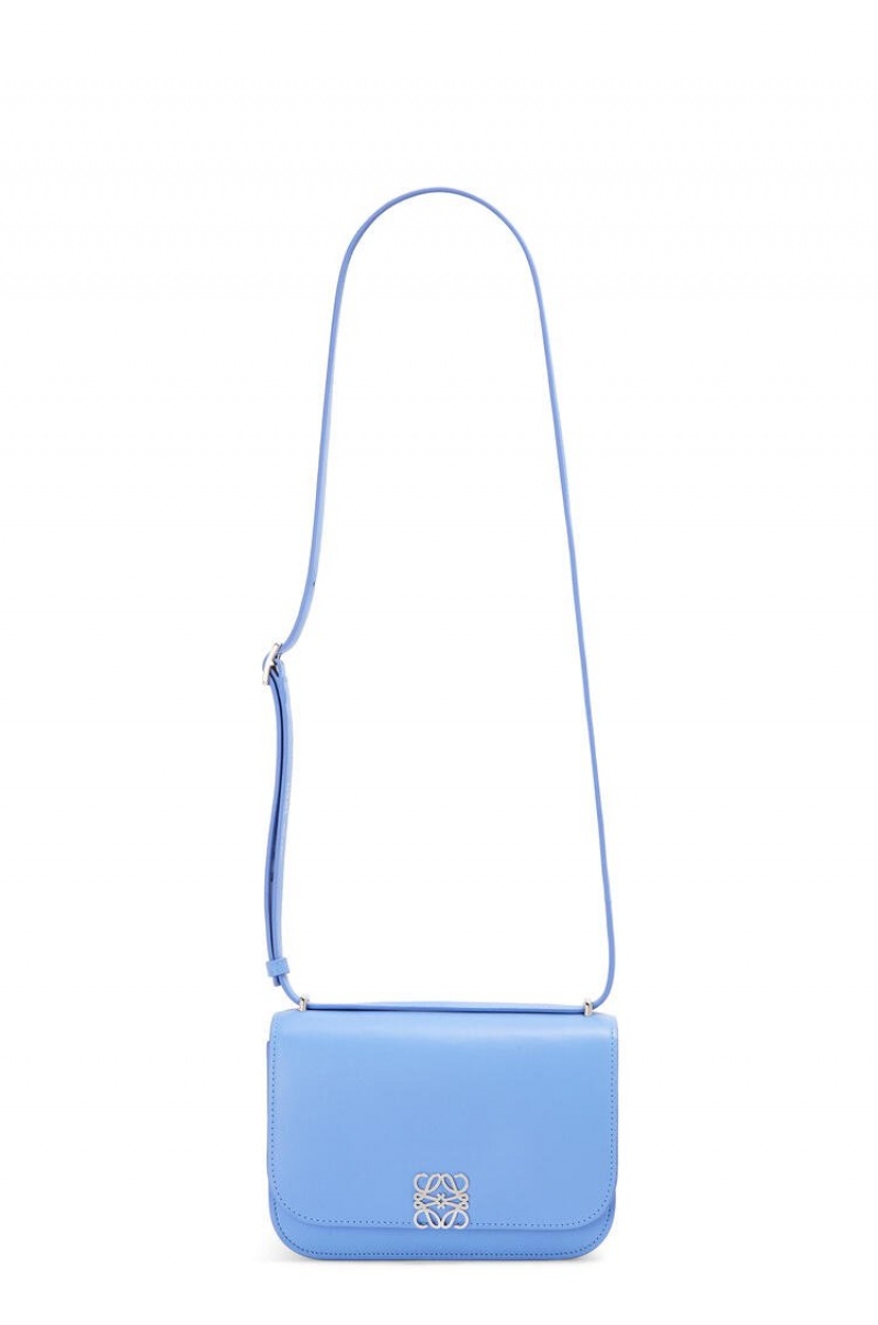 Bolsa De Hombro Loewe Small Goya bag in silk calfskin Mujer Azules | 609HAQRZC