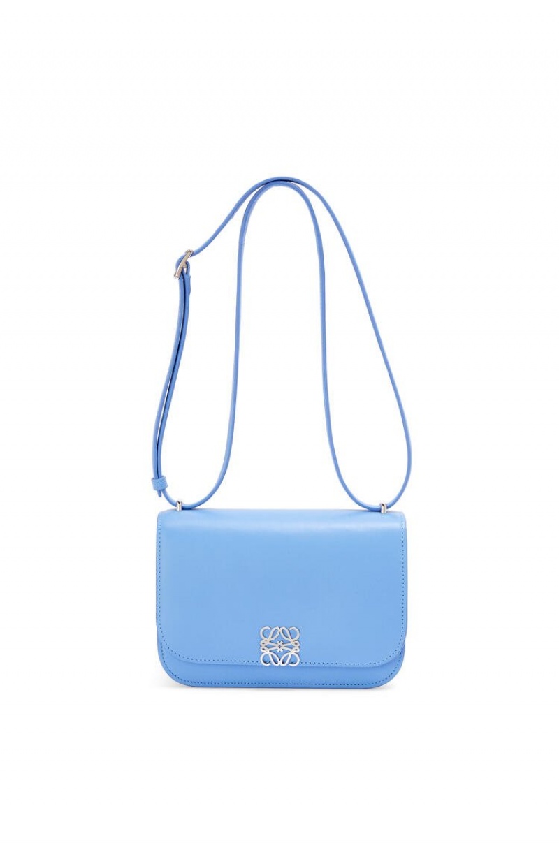 Bolsa De Hombro Loewe Small Goya bag in silk calfskin Mujer Azules | 609HAQRZC