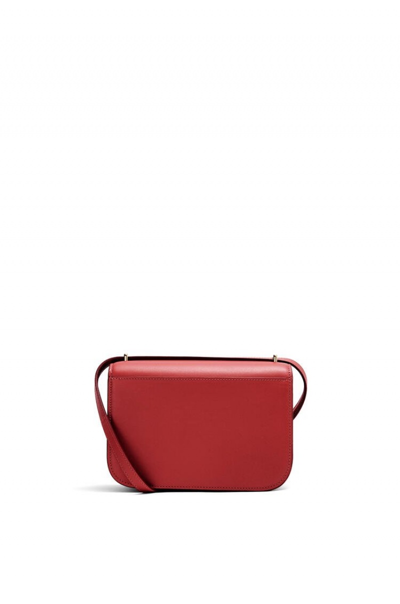 Bolsa De Hombro Loewe Small Goya bag in silk calfskin Mujer Rojas Oscuro | 126AZNMVL