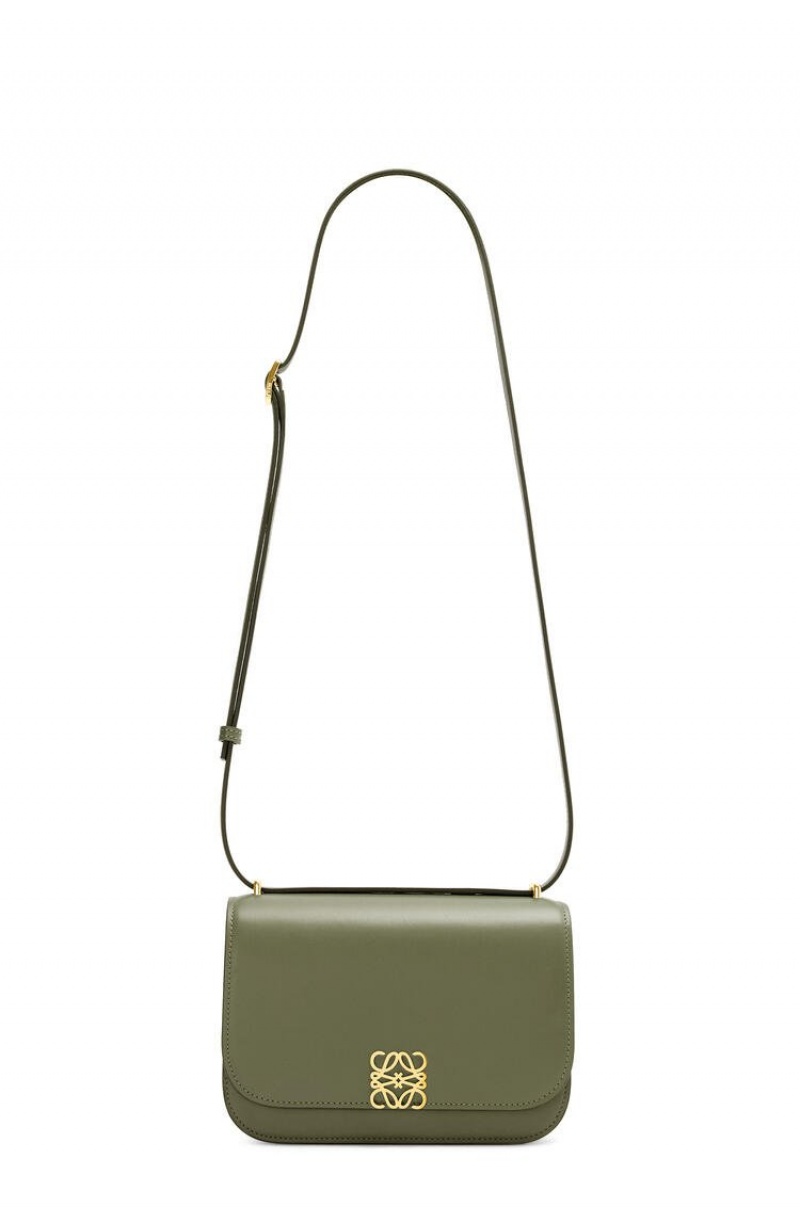 Bolsa De Hombro Loewe Small Goya bag in silk calfskin Mujer Verde | 532KZDYBH