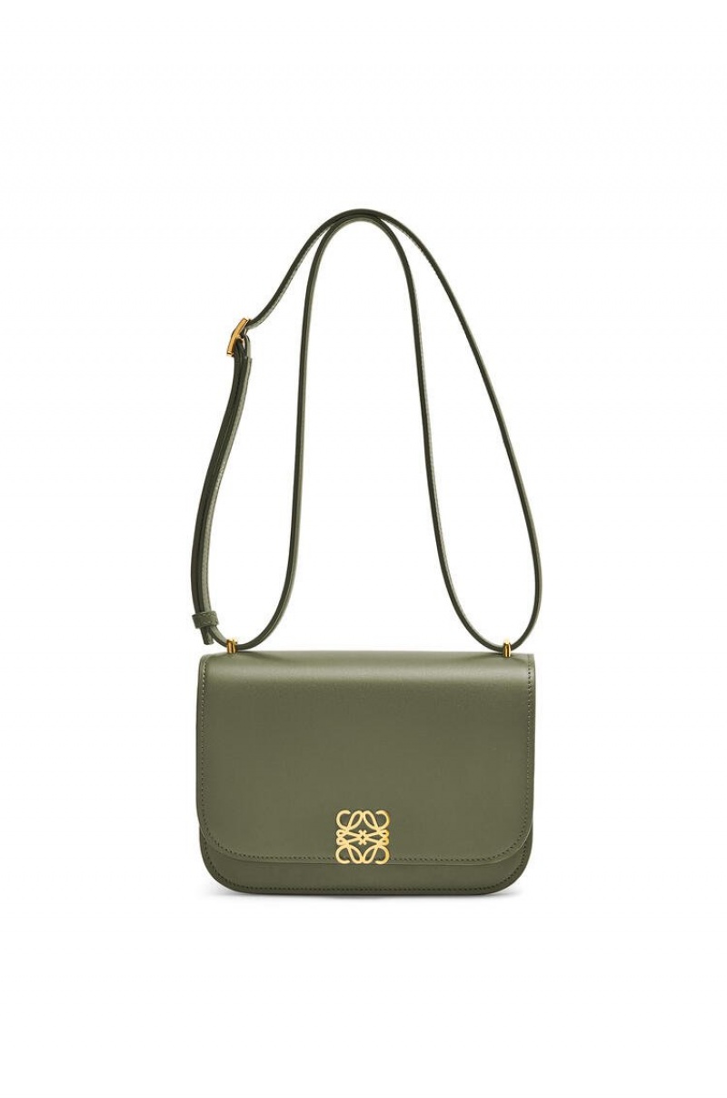 Bolsa De Hombro Loewe Small Goya bag in silk calfskin Mujer Verde | 532KZDYBH