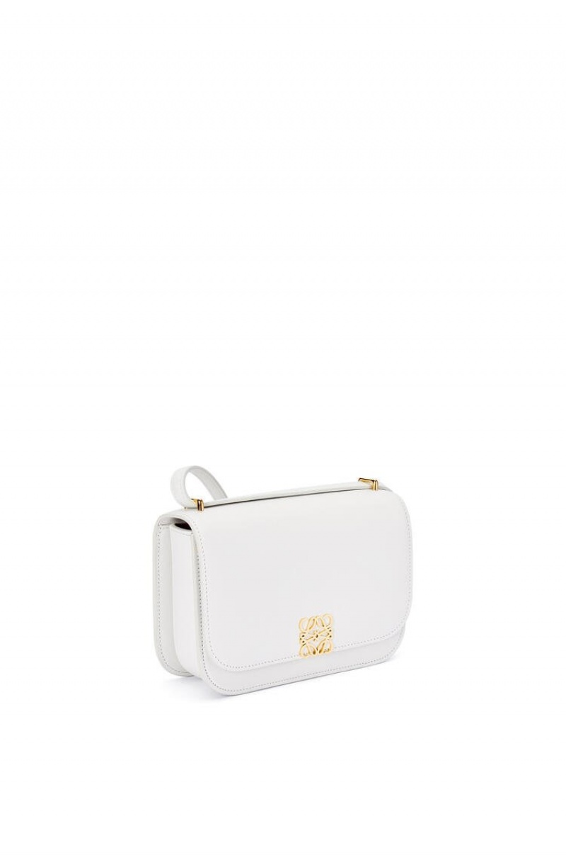 Bolsa De Hombro Loewe Small Goya bag in silk calfskin Mujer Blancas | 301FOLYUK