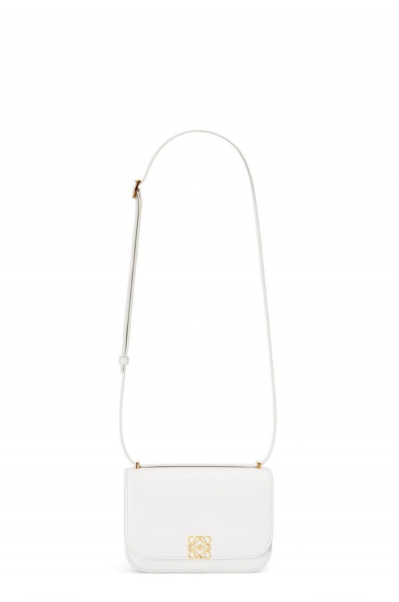 Bolsa De Hombro Loewe Small Goya bag in silk calfskin Mujer Blancas | 301FOLYUK