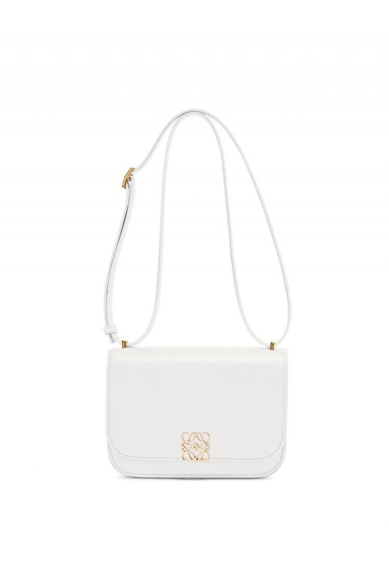 Bolsa De Hombro Loewe Small Goya bag in silk calfskin Mujer Blancas | 301FOLYUK