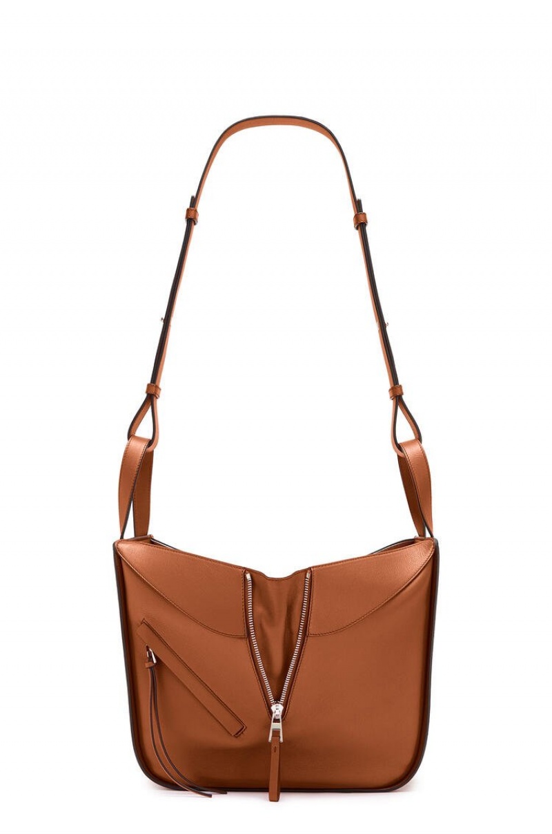 Bolsa De Hombro Loewe Small Hammock bag in classic calfskin Mujer Tan | 084BYKGHU