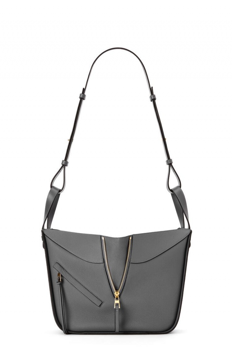 Bolsa De Hombro Loewe Small Hammock bag in soft grained calfskin Mujer Gris | 098TRXBAK