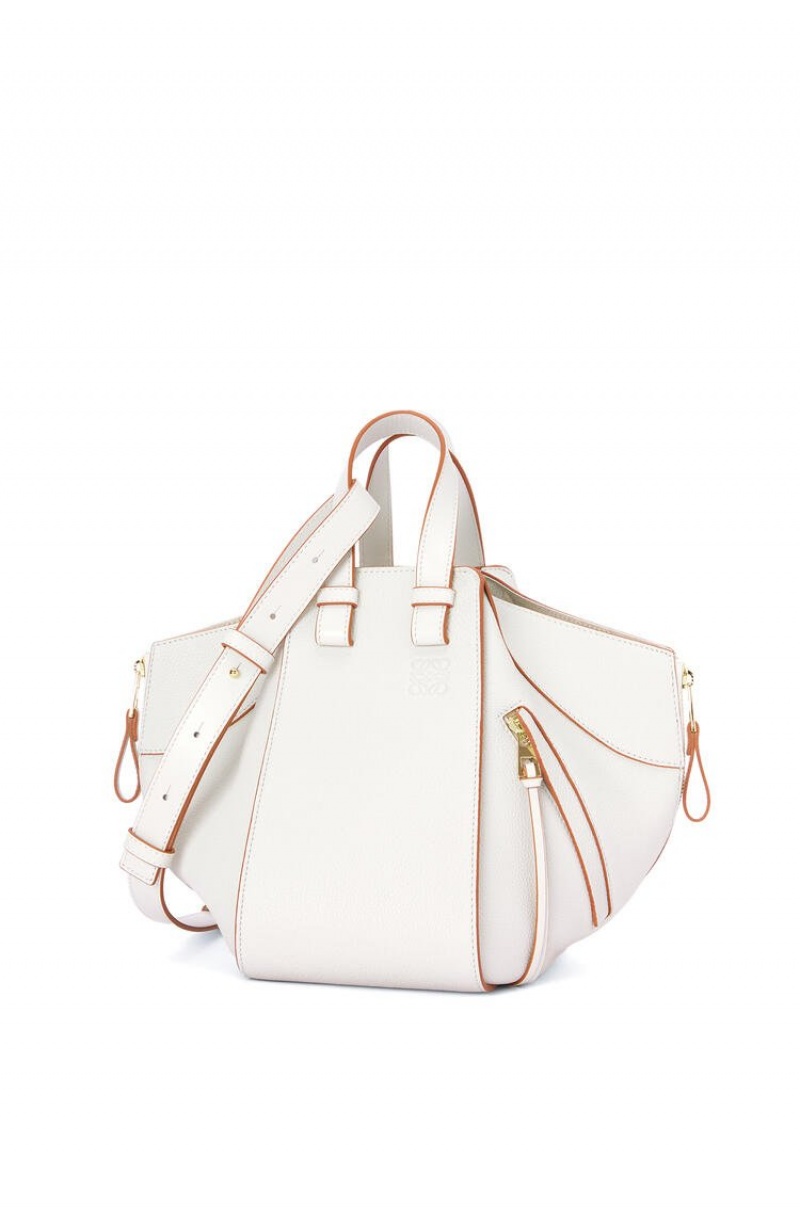 Bolsa De Hombro Loewe Small Hammock bag in soft grained calfskin Mujer Blancas | 912GIUDCB