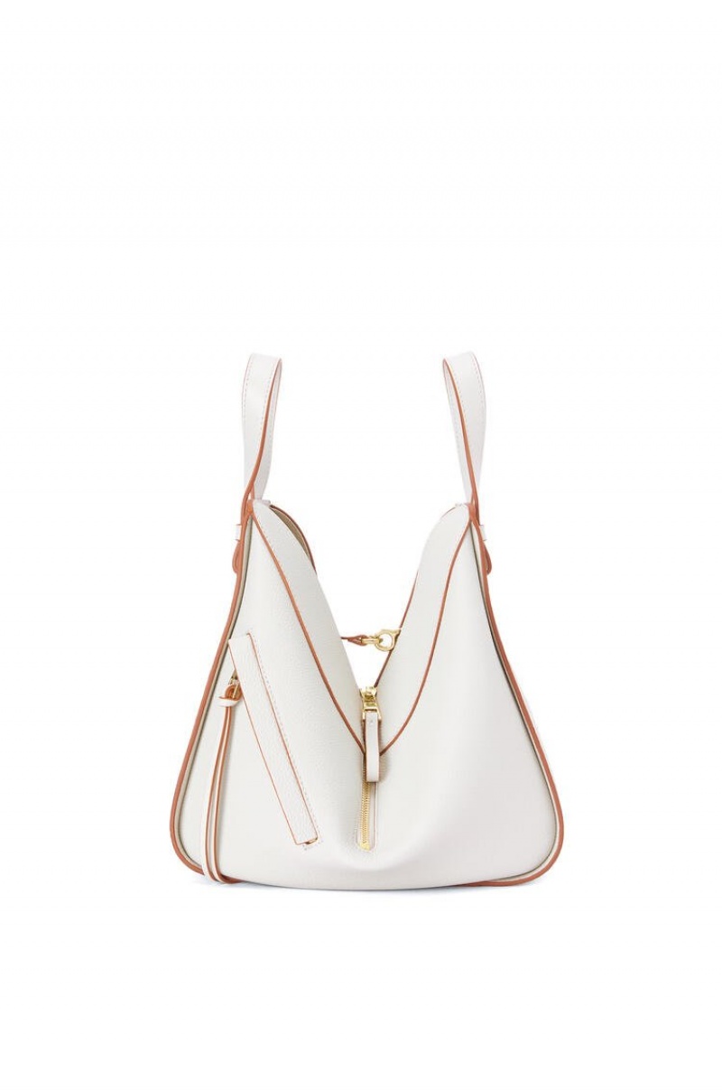 Bolsa De Hombro Loewe Small Hammock bag in soft grained calfskin Mujer Blancas | 912GIUDCB