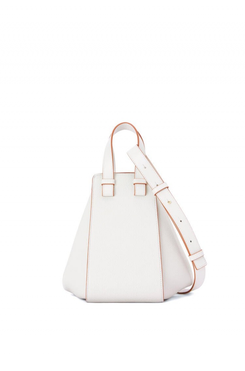 Bolsa De Hombro Loewe Small Hammock bag in soft grained calfskin Mujer Blancas | 912GIUDCB