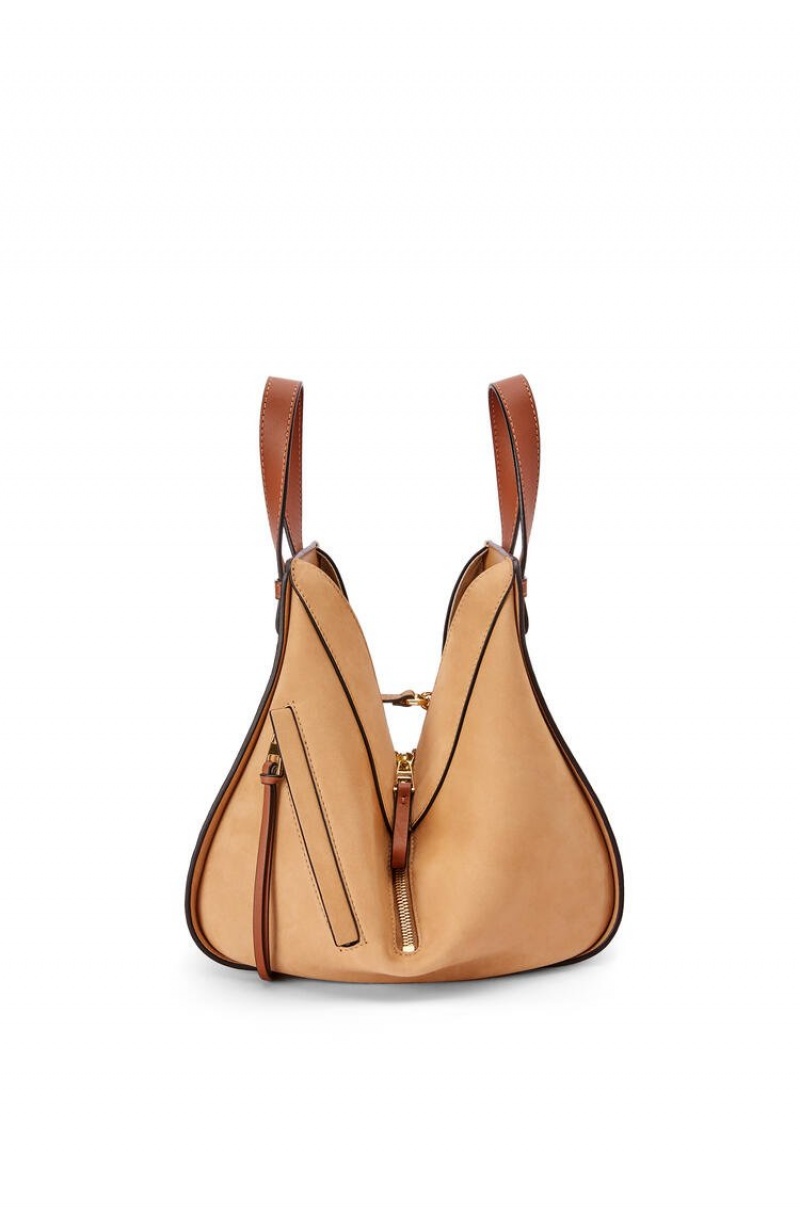 Bolsa De Hombro Loewe Small Hammock bag in classic calfskin and suede Mujer Milk / Warm Desert | 507RCOGHV