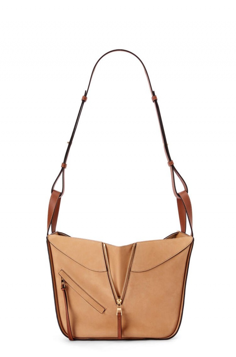 Bolsa De Hombro Loewe Small Hammock bag in classic calfskin and suede Mujer Milk / Warm Desert | 507RCOGHV