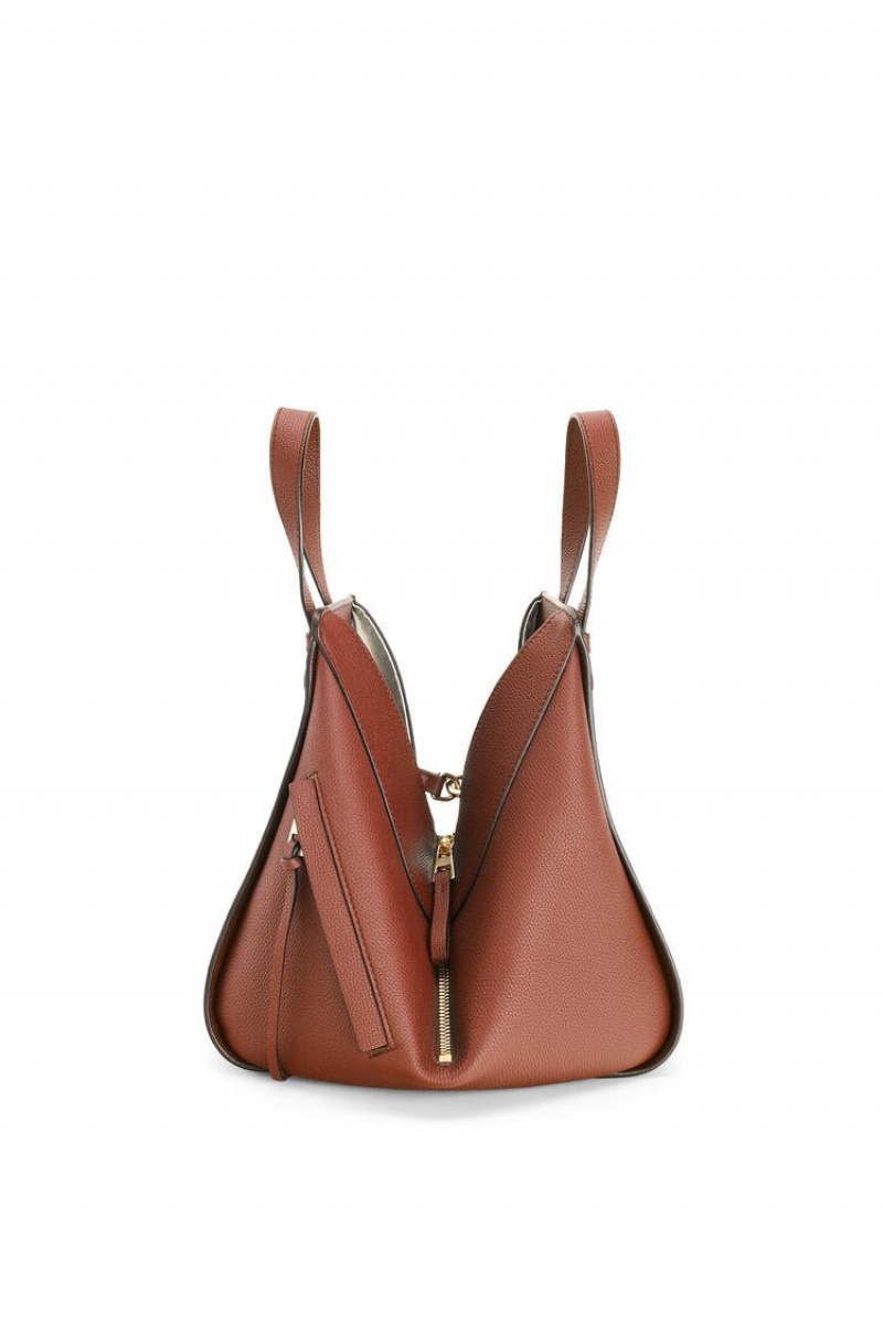 Bolsa De Hombro Loewe Small Hammock bag in pebble grain calfskin Mujer Rust | 240QONDFK