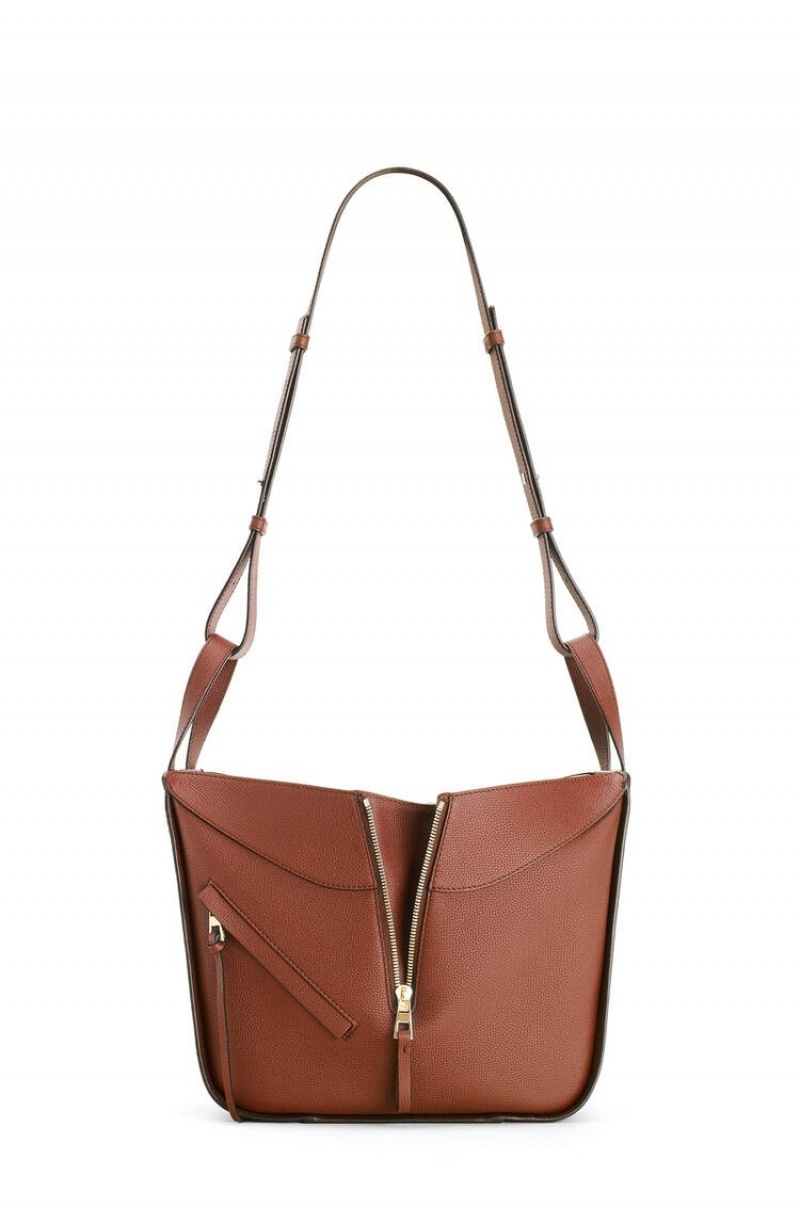 Bolsa De Hombro Loewe Small Hammock bag in pebble grain calfskin Mujer Rust | 240QONDFK