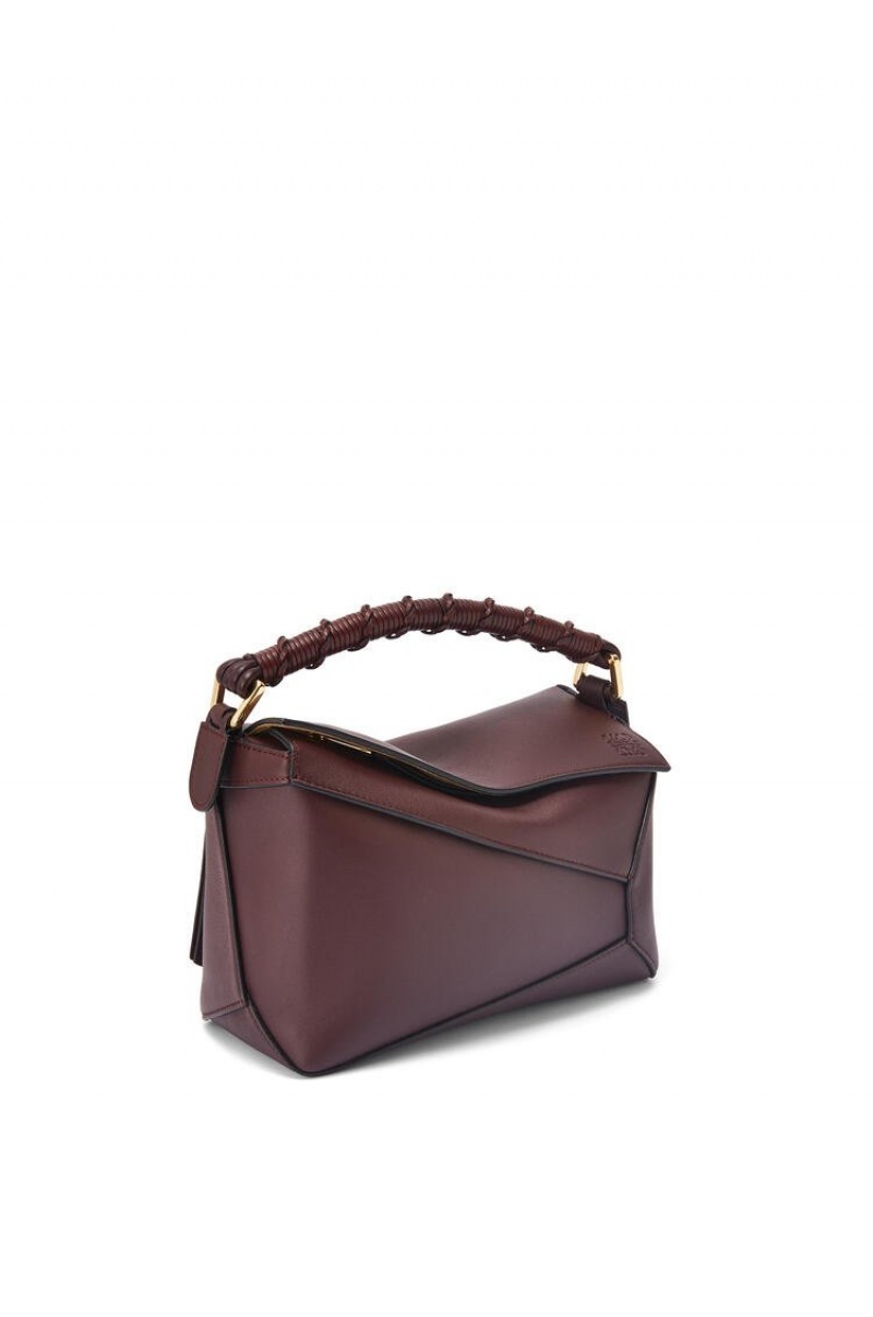 Bolsa De Hombro Loewe Small Puzzle Edge bag in nappa calfskin Mujer Prune | 620PABDSK