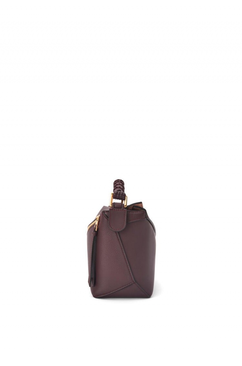 Bolsa De Hombro Loewe Small Puzzle Edge bag in nappa calfskin Mujer Prune | 620PABDSK