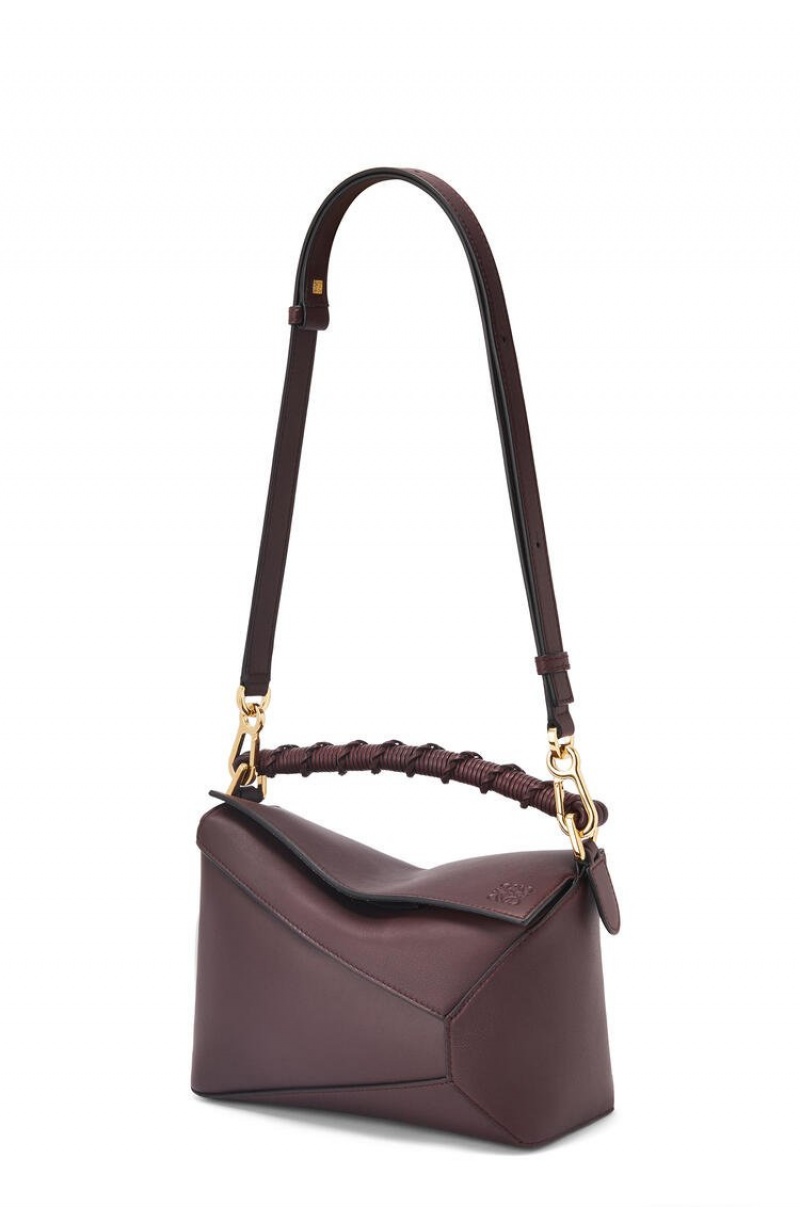 Bolsa De Hombro Loewe Small Puzzle Edge bag in nappa calfskin Mujer Prune | 620PABDSK