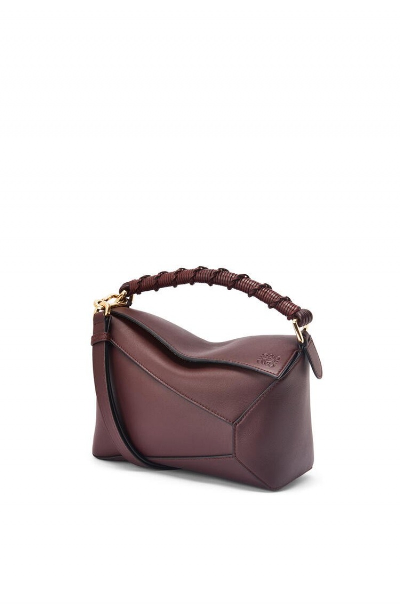 Bolsa De Hombro Loewe Small Puzzle Edge bag in nappa calfskin Mujer Prune | 620PABDSK