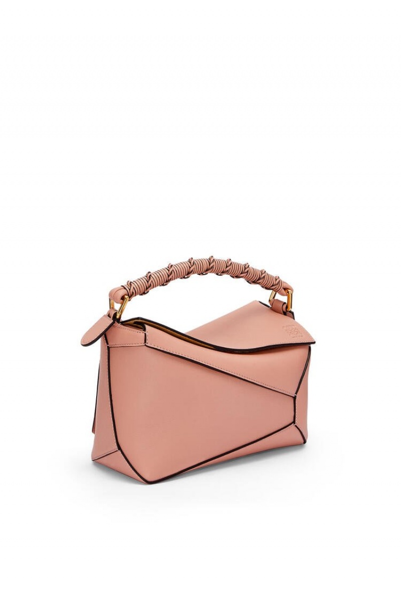 Bolsa De Hombro Loewe Small Puzzle Edge bag in nappa calfskin Mujer Rosas | 123WSHORA