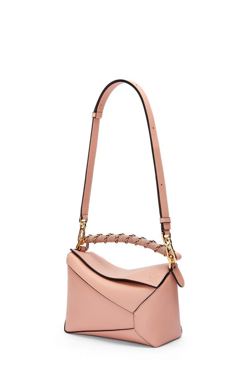 Bolsa De Hombro Loewe Small Puzzle Edge bag in nappa calfskin Mujer Rosas | 123WSHORA