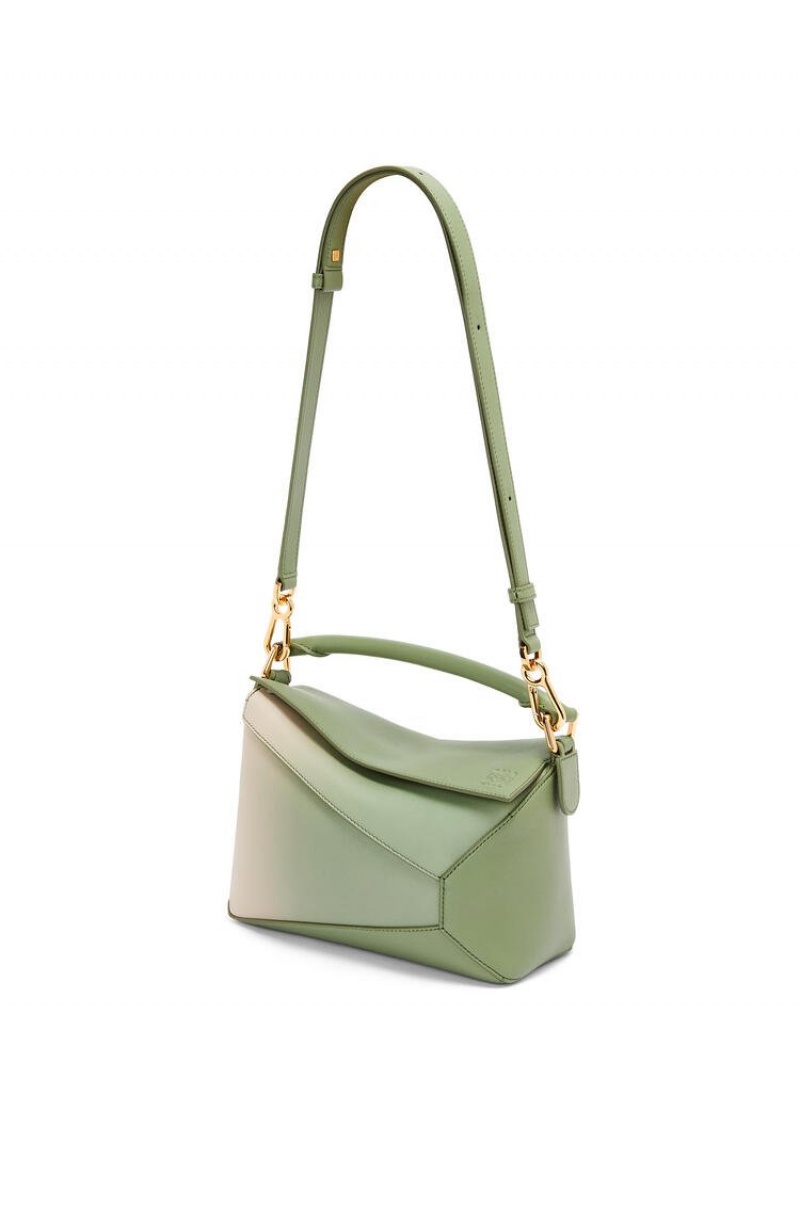 Bolsa De Hombro Loewe Small Puzzle Edge bag in degrade nappa calfskin Mujer Verde Menta | 784UCDWTJ