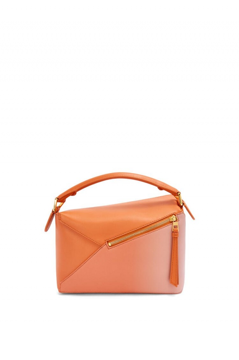 Bolsa De Hombro Loewe Small Puzzle Edge bag in degrade nappa calfskin Mujer Coral Oscuro | 513ETZANK