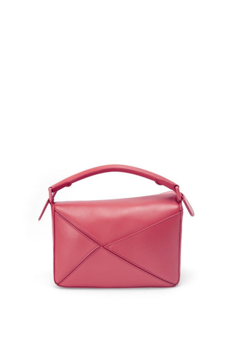 Bolsa De Hombro Loewe Small Puzzle bag in satin calfskin Mujer Plumrose | 594IFUVPK