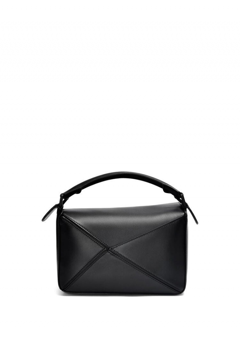 Bolsa De Hombro Loewe Small Puzzle bag in satin calfskin Mujer Negras | 857PEOXJL