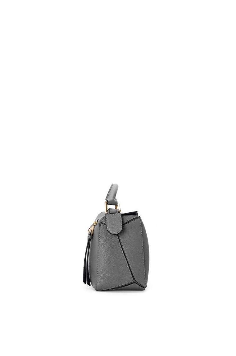 Bolsa De Hombro Loewe Small Puzzle bag in soft grained calfskin Mujer Gris | 924PGMHRX