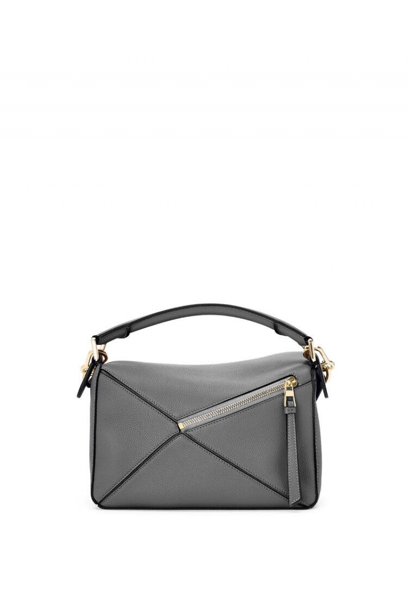 Bolsa De Hombro Loewe Small Puzzle bag in soft grained calfskin Mujer Gris | 924PGMHRX