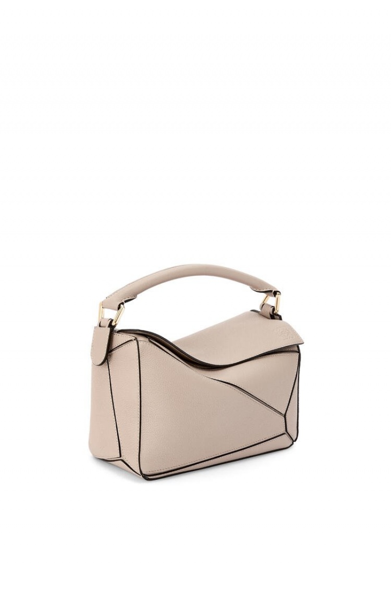 Bolsa De Hombro Loewe Small Puzzle bag in soft grained calfskin Mujer Sand | 672WXRIBH